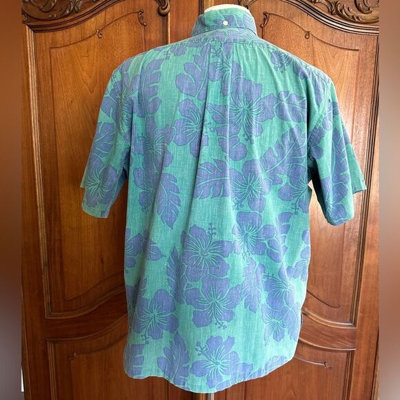 Vintage Reyn Spooner Shirt Pullover Hibiscus Reverse Print Hawaiian Size L - Picture 2 of 11